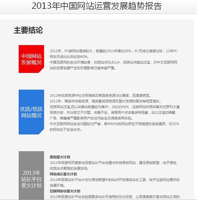 2013年中國網站運營趨勢報告